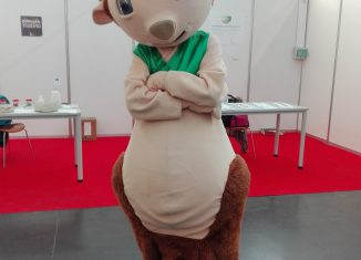 Negócios, engenheiros e mascotes